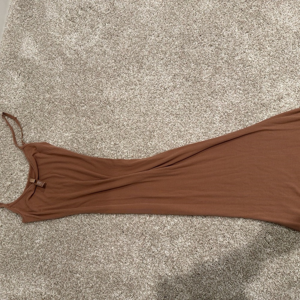 Skims tan slip dress